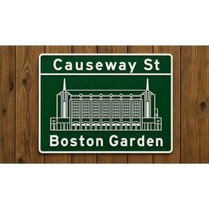 Boston Garden Causeway Street Sign Massachusetts Road Celtics Bruins